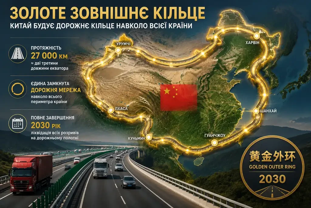 27 тысяч км: Китай соединит три национальные трассы в гигантское «Золотое кольцо»