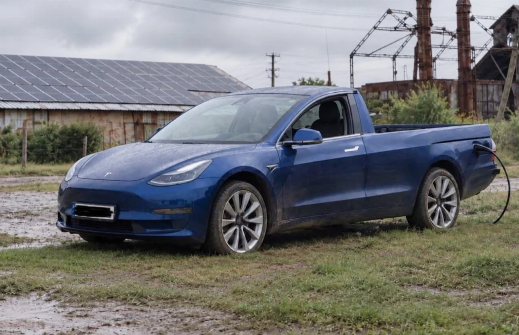 На Полтавщині зареєстрували пікап на базі Tesla Model 3